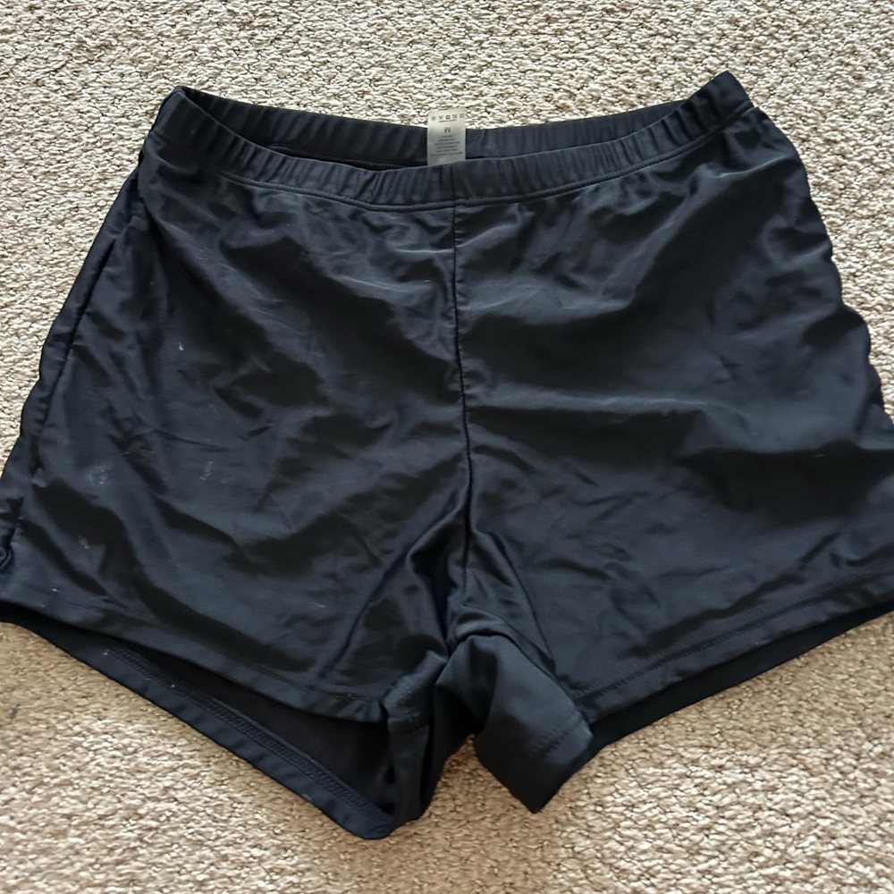 Women’s black swim shorts